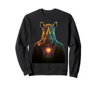 Rhino Rhinoceros Smoking A Cigar Smoker Gift Cosmic Beasts Sweatshirt
