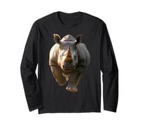 Rhino Rhinoceros White Rhinoceros Safari Cute Rhinos Long Sleeve T-Shirt