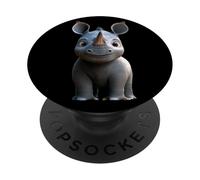Rhino Rhinoceros White Rhinoceros Safari Cute Rhinos PopSockets Adhesive PopGrip