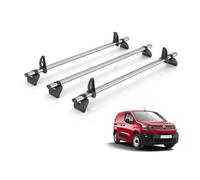 Rhino Roof Rack for Citroen Berlingo (2018+) 3x Steel Roof Bars [Only Fits XL (L2) Wheelbase Models] - Kammbar Fleet - GC3FL