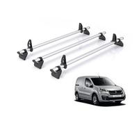 Rhino Roof Rack For Peugeot Partner (2008-2018) 3X Aluminium Roof Bars - Kammbar Pro - Ga3Pr Peugeot Partner 08-18