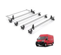 Rhino Roof Rack for Vauxhall Movano (2021+) 4x Steel Roof Bar & Ladder Roller [Not Suitable for L3H3 Models] - Kammbar Fleet - IA4FL/KR27
