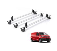 Rhino Roof Rack for Vauxhall Vivaro (2019+) 3x Aluminium Roof Bars - Kammbar Pro - JC3PR