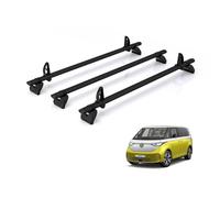 Rhino Roof Rack for VW ID Buzz (2022+) 3x Aluminium Roof Bars - Kammbar Black - ID3BA