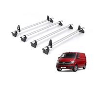 Rhino Roof Rack For Vw Transporter (2003-2023) 4X Aluminium Roof Bars - Kammbar Pro - T54Pr Suitable For T5/t6 Models