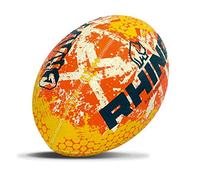 Rhino Rugby Ball Graffiti Orange Size 5