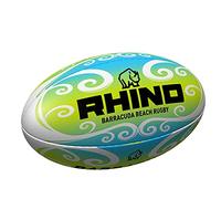 Rhino Rugby Beach Ball Barracuda Beach Pro Green/Blue/Wht Midi (Size 2)