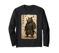 Rhino Samurai Art Japanese Vintage Long Sleeve T-Shirt
