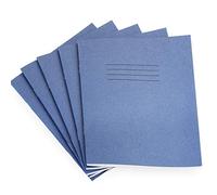 Rhino SCHOOL EXERCISE BOOKS 8mm LINES A5 48 Page 165 x 203mm BLUE COVER 10 Pack
