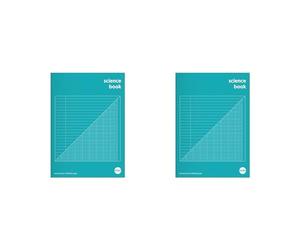 Rhino Science Book, A4, 64 Pages, 8mm Ruled with Alternate 2:10:20 Graph Paper, SDSC2Y-0 (Pack of 2)