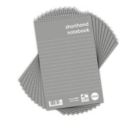 Rhino Shorthand Notebook, 160-Page / 8mm Lined Notepad, 120-Pack, Reporters Spiral Notebook, Wirebound Writing Pad