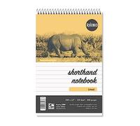 Rhino Shorthand Notebook, 300-Page / 8mm Lined Notepad, 1-Pack, Reporter's Spiral Notebook, Wirebound Writing Pad
