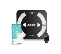 RHINO Smart Scale for Body Weight, High Precision, Bluetooth, Fitdays App, iOS and Android, Bathroom Wireless Machine for Fat, Muscle, BMI, 14 Body Indicators, 400lb (Black)