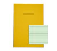 RHINO Special Ex Book A4 48 page Yellow with Tinted Green Paper F8M (Pack of 10)
