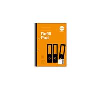 RHINO Stationery A4 Refill Pad 160 Page | 6mm Ruled with Margin | Headbound Notepad | Orange | School Notepad Premium Writing Paper