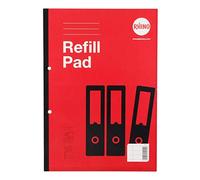RHINO Stationery A4 Refill Pad 160 Page | 8mm Ruled with Margin | Headbound Notepad | Red | School Notepad Premium Writing Paper
