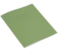 Rhino Stationery Exercise Book | 8 x 6.5 | 32 Page | 10mm Squared Exercise Book | Light Green | Learning Resources | School Books | Pack of 10, VEX142-217-6