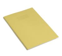 RHINO Stationery Exercise Book | A4 | 80 Page | 10mm Squared Exercise Book | Yellow | School Books | Pack of 10