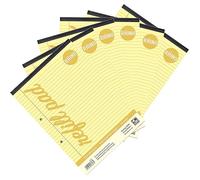 Rhino A4 Special Refill Pad 50 Leaf Feint Ruled 8mm With Margin Yellow Tinted Paper (Pack 6) - HAYFM-6