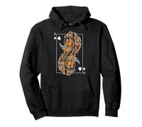 Rhino Steampunk Card Game Jack Poker Spades Pullover Hoodie, Adult Unisex, Black, Small