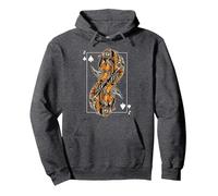 Rhino Steampunk Card Game Jack Poker Spades Pullover Hoodie, Adult Unisex, Dark Heather Grey, X-Large