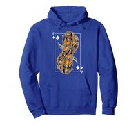 Rhino Steampunk Card Game Jack Poker Spades Pullover Hoodie, Adult Unisex, Royal Blue, Large