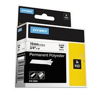 Rhino Tape Permanent Polyester 19mm black on white