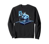 Rhino Trying to Be a Unicorn Funny Gym Motivation Sweatshirt