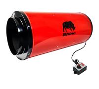 Rhino Ultra Silenced EC Inline Fan - Quiet Hydroponics Ventilation for Grow Tents, Indoor Gardens - Variable Speed, Energy Saving, Carbon Filter Compatible (6"-14") (150 mm (6") - 530 m³/h - 40W)
