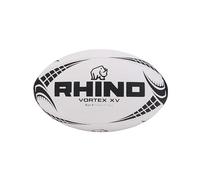 Rhino Unisex Vortex XV Rugby Ball, White, Size 5