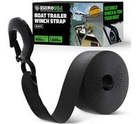 Rhino USA Boat Winch Strap with Hook (5cm x 6.1m) - 1800 kg Break Strength - Ultimate Replacement Boat Trailer Winch Straps with Safety Hook - Compatible With Pontoon, Jet Ski, Fishing Boat & More!