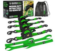 Rhino USA Retractable Ratchet Straps (4-Pack) - 2.
