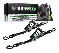Rhino USA Self Tensioning Ratchet Tie Down Straps (2PK 1.6INX8FT)- Hea