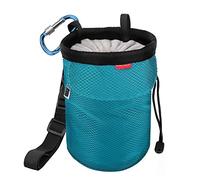 Rhino Valley Climbing Chalk Bag, No Leak Drawstring, Adjustable Belt, Carabiner Clip and Zippered Pockets Chalk Bag for Climbing, Cross Fit, Weight Lifting & More