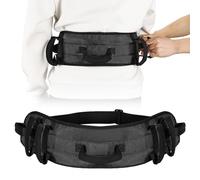 Rhino Valley Gait Belt Transfer Belt for Senior with 7 Handles, Lift Belt with Quick Release Buckle, 59" Anti-Slip Transfer Belt for Elderly, Medical Nursing Safety Patient Assist, Black+Black