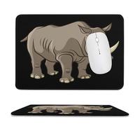 Rhino Vector Mouse Pad Waterproof Ultra-Thin Non-Slip Rubber Base Square Mouse Mat Gaming Mousepad 7.9"x9.4"