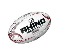 Rhino Vortex Elite Match Rugby Ball, Size 5,White