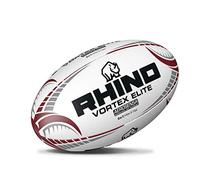 Rhino Vortex Elite Match Rugby Ball, Size 5,White