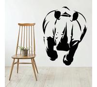 Rhino Wall Stickers for Children's Rooms, African Animal Tribe, Rhino Zoo Stickers, Wall Decals for Study Rooms.
