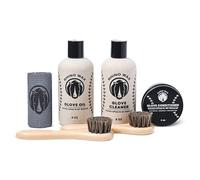 Rhino Wax - Baseball Glove Complete Maintenance Kit - Includes: Baseball Glove Cleaner (8 oz) Baseball Glove Oil (8 oz), Baseball Glove Conditioner (4 oz), 2 Brushes + Microfiber Cloth - Made in USA