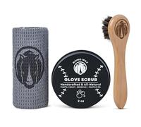 Rhino Wax - Baseball Glove Scrub Kit - Deep Cleans Baseball or Softball Gloves with Powerful Scrubbing Formula - Kit Includes Glove Scrub, Brush, and Microfiber Cloth in a Conveniet Canvas Bag, 53726