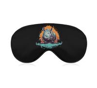 Rhino Wildlife Sleep Mask Soft Blackout Eye Mask Eye Shade Cover with Adjustable Strap for Men Women