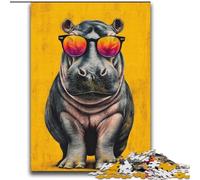 Rhino with Glasses Adult Jigsaws 2000 Pieces Difficult, Challenging Game And Family Play Educational Game for Birthday, Chrismas (70x100cm)