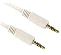rhinocables - 3.5mm Aux Stereo Audio Cable | Gold Contacts for Clear Sound | Ideal for Headphones, Car Stereos, Home Audio | Durable 10m Lead | White, 10m