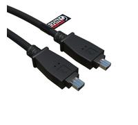 rhinocables 4-Pin IEEE 1394A FireWire Lead - 400 Mbps Plug-and-Play Cable for Mini DV Tape Players, Digital Camcorders & Legacy Video Capture | Shielded Connector for Windows & macOS (2m)