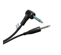 rhinocables - 6.35mm Mono Jack Cable | Straight to Right Angle Design | Electric Guitar, Bass, Keyboard Amp Connection | Tangle-Free PVC | ¼” Male-Male TS, 1.5m