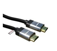 rhinocables 8K HDMI Cable - Braided HDMI 2.1 Lead with eARC, Dolby Audio, HDR & 3D Support | Copper Connector for PS5, TV, Soundbar & Media Streaming Devices (Silver, 3m)