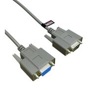 rhinocables - 9 Pin Serial Extension Lead | Male to Female RS232 Cable | Compatible with Printers & Scanners | Precise Signal Transmission | Easy Installation, 2m