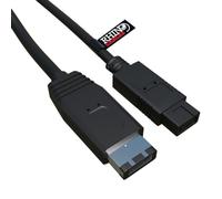 rhinocables 9-Pin to 6-Pin IEEE 1394B FireWire Cable - 800 Mbps High-Speed Lead for External Hard Drives, RAID Systems, Printers, AV Devices & Legacy PCs | Shielded Hot-Swap Plug & Play (3m)
