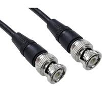 rhinocables - BNC CCTV Camera Coaxial Cable | Pure Copper Conductors | 75 Ohm for Secure Video Transmission | Easy Installation | Versatile RF Signal Connectivity, Black, 2m